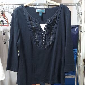 Karen Scott 3/4 sleeve shirt size xl invw328